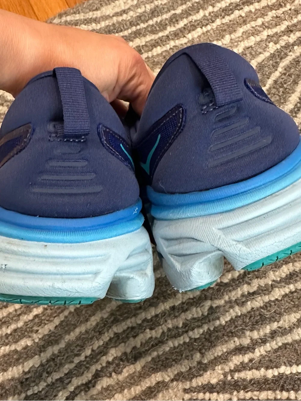 Hoka Bondi 8 Blue Teal Men's Athletic Running Shoes Size 13 #VD3
